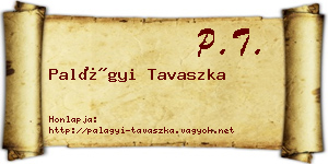 Palágyi Tavaszka névjegykártya